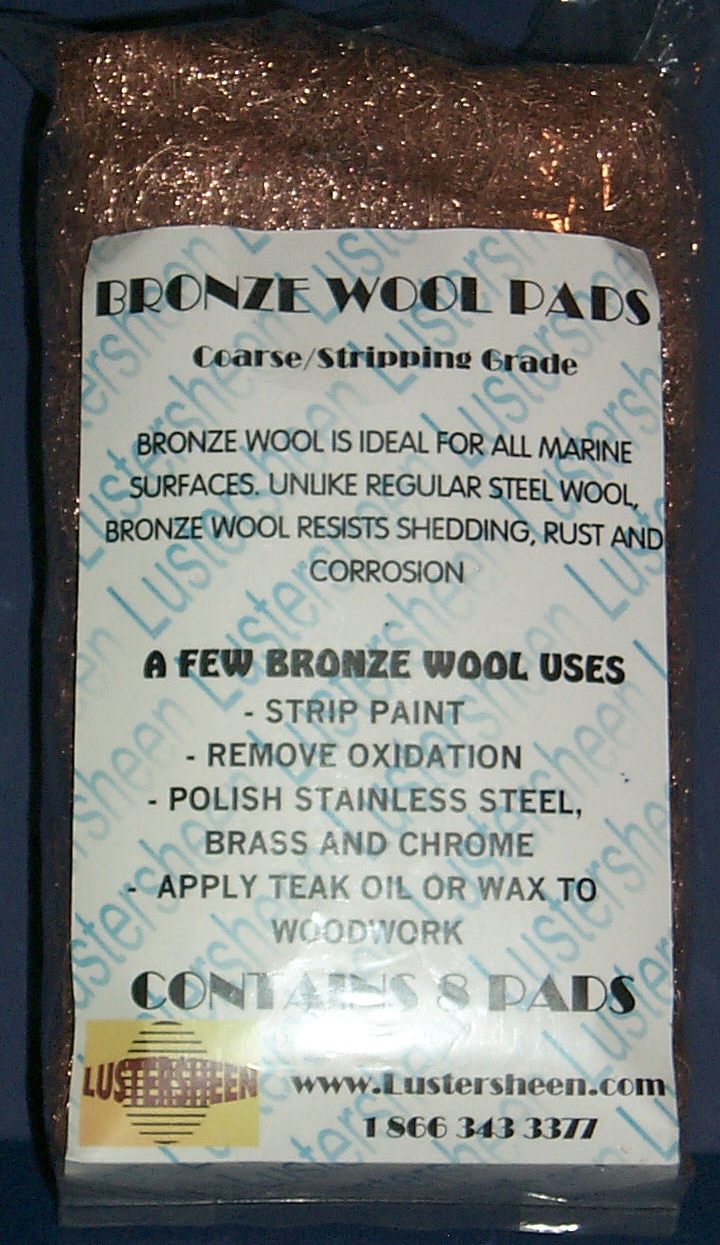 8 Pad Pack Bronze Wool Pads in Poly Pack by Lustersheen