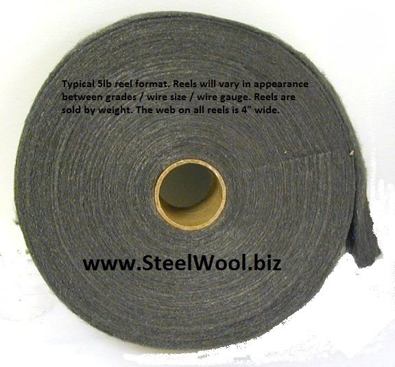 10 lb Case Steel Wool Rolls Grade #4 EXTRA COARSE